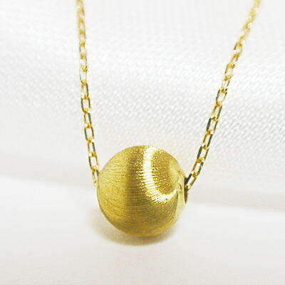 K18 シルクカットボール ネックレス 5mm｜Graceみわ