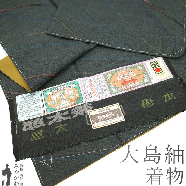 楽天市場】クーポン発行中！【中古】 能州紬 袷 着物 上島洋山