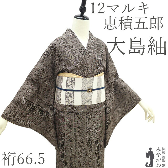 楽天市場】【新古品】 本場大島紬 着物 未使用 正絹 大島紬 十八算