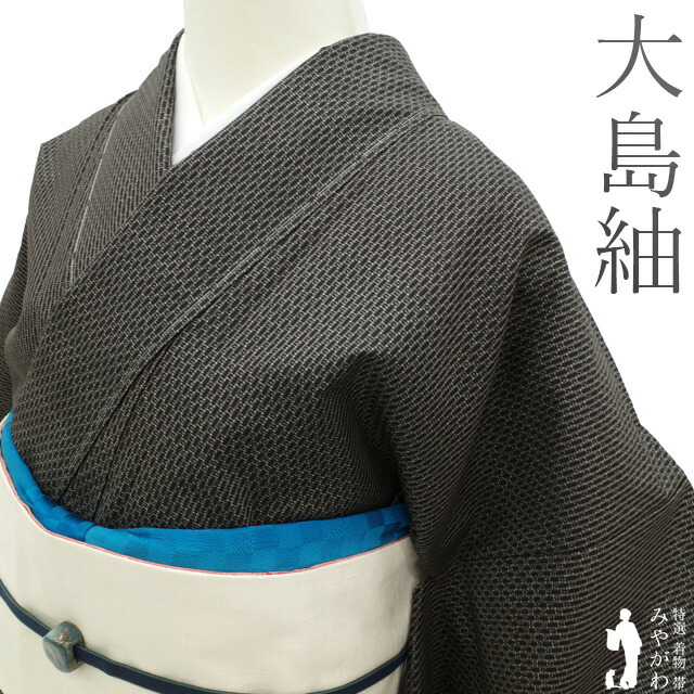 専用です　【貴重】未使用　上質　能州紬　総柄地模様　海藻染め　手織り　上品な紬 専用です 【貴重】未使用 上質 能州紬 総柄地模様 海藻染め 手織り