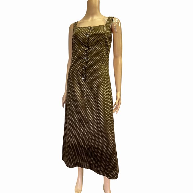 美品【中古】ローラアシュレイ LAURA ASHLEY 前掛けスコート 衣装 小っちゃい大きさ 書きあらわす 7号 S 36号 相当 茶 赤銅色 麻 リネン 花柄 総柄 透け透け 口さかしい 春夏 春 夏 30代 40代 レディース