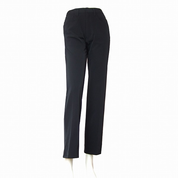 美品【中古】ダナキャラン DKNY 美脚ロングパンツ 小さいサイズ Sサイズ(7号/36号相当) 黒/ブラック&times;艶感 ジャージ素材 春秋冬向け レディース ボトムス｜フルフルマーケット