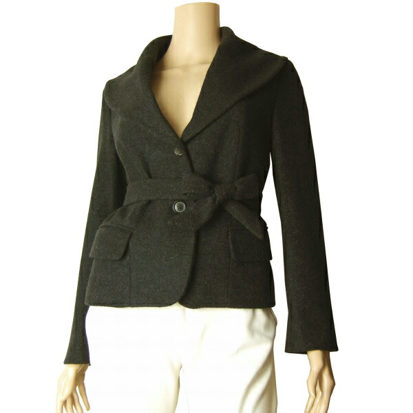美品【中古】マックスマーラ MaxMara 大人ふっくら美形コート 表記IJ38号(9号/M相当) 紫/パープル ウール素材 お出掛け 秋冬向け アウター レディース
