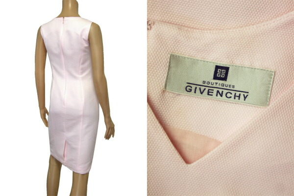 売れ筋商品 Givenchy 中古 ジバンシイ 美的ワンピース レディース 春夏向け シンプル お呼ばれ お出掛け ノースリーブ 綿コットン混 ピンク 表記36号 7号 S相当 小さいサイズ ワンピース Williamsav Com