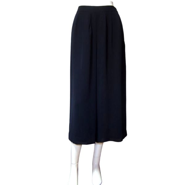 美品【中古】ハナエモリ HANAE MORI ワイドパンツ フレアパンツ スカーチョ フレアパンツ 表記 38号 М 9号 相当 濃紺 紺 ネイビー レディース 春 夏 春夏 ボトムス 薄手 シンプル 日本製 大人 女性 30代 40代 50代 11,200円