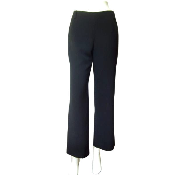 美品【中古】ヒロコビス HIROKO BIS ロングパンツ スラックス 表記 9号 М 38号 相当 古着 黒 ブラック レディース 春 夏 春夏 ボトムス シンプル ストレッチ オフィス 通勤 大人 女性 30代 40代 50代