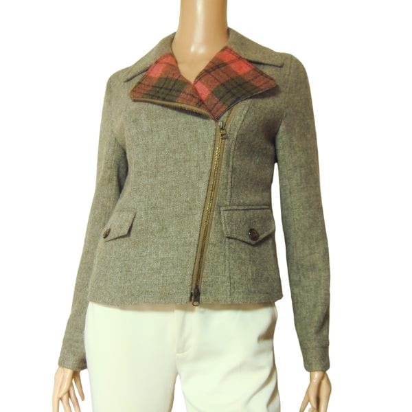 美品 YORKLAND ヨークランド ウール ピーコート 青 緑 TALLサイズ 〕 【2WAY】アンゴラウール ピーコート（76-15WI05-204