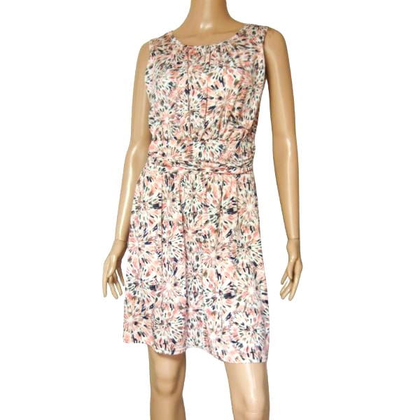 美品【中古】ファス FAS FILLE A SUIVRE ワンピース ノースリーブワンピース フランス製 表記 T1 9号 М 相当 古着 ピンク系 レディース 春 夏 春夏 ノースリーブ ジャージ素材 膝丈 ひざ丈 可愛い かわいい 大人 女性 20代 30代