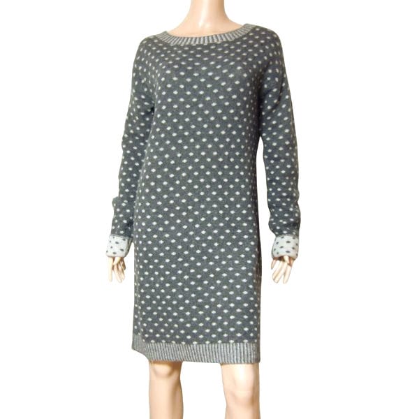 美品【中古】ウィークエンド マックスマーラ WEEKEND MaxMara ニットワンピース ワンピース 表記 М 古着 グレー レディース 秋 冬 秋冬 長袖 膝丈 ひざ丈 毛 ウール 可愛い かわいい ニット 大人 女性 20代 30代