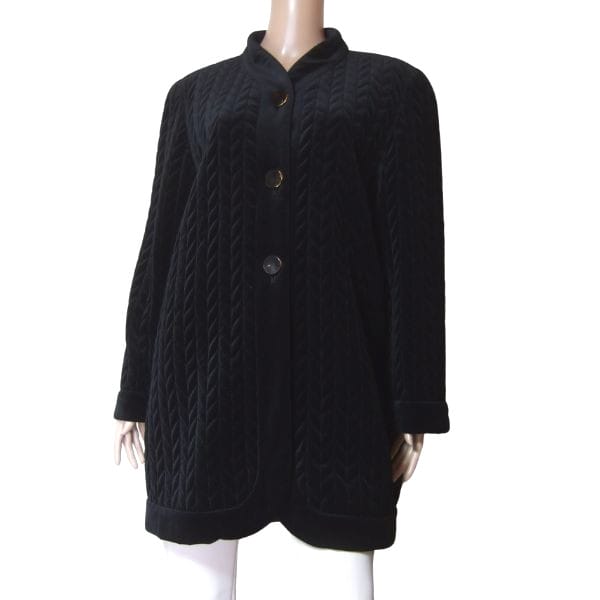 美品【中古】リリアンビューティ Liliane Burty キルティングコート コート 大きいサイズ 大きい 表記 13号 LL 2L 42号 相当 古着 黒 ブラック レディース 秋 冬 秋冬 アウター シンプル ふっくら 日本製 大人 女性 50代 60代