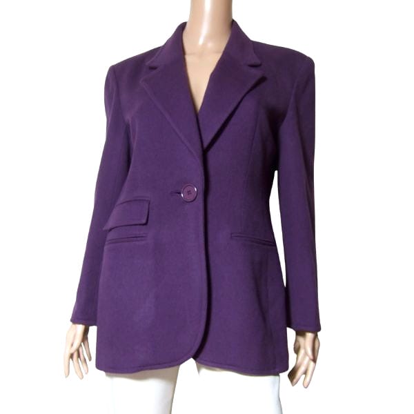 美品【中古】ミスディオール Miss Dior ウールコート コート 表記 М 9号 38号 相当 古着 紫 パープル レディース 秋冬 秋 冬 アウター 毛100 ウール カシミヤ混 クラシカル シンプル 大人 女性 50代 60代｜フルフルマーケット