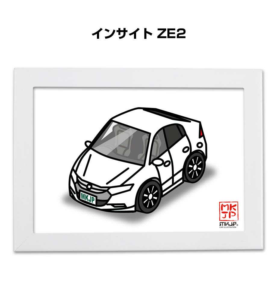 楽天市場 イラストa5 フレーム付き プレゼント 車 納車 祝い 男性 彼氏 メンズ 誕生日 クリスマス ホンダ インサイト Ze2 送料無料 メンテナンスdvdショップ Mkjp
