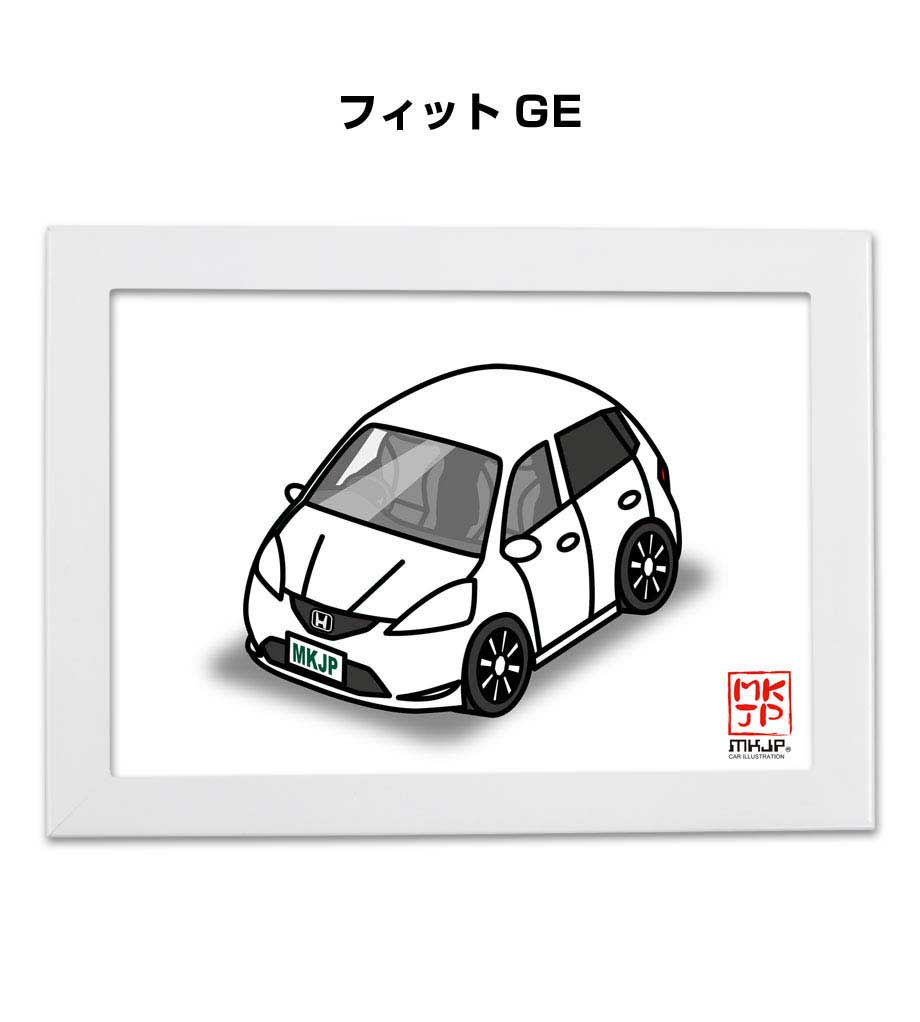 楽天市場 イラストa5 フレーム付き プレゼント 車 納車 祝い 男性 彼氏 メンズ 誕生日 クリスマス ホンダ フィット Ge 送料無料 メンテナンスdvdショップ Mkjp