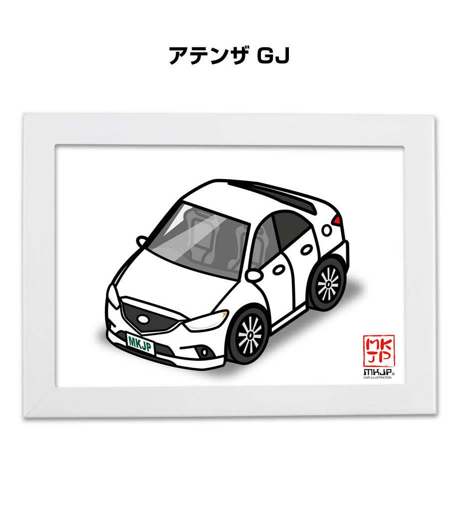 楽天市場 イラストa5 フレーム付き プレゼント 車 納車 祝い 男性 彼氏 メンズ 誕生日 クリスマス マツダ アテンザ Gj 送料無料 メンテナンスdvdショップ Mkjp