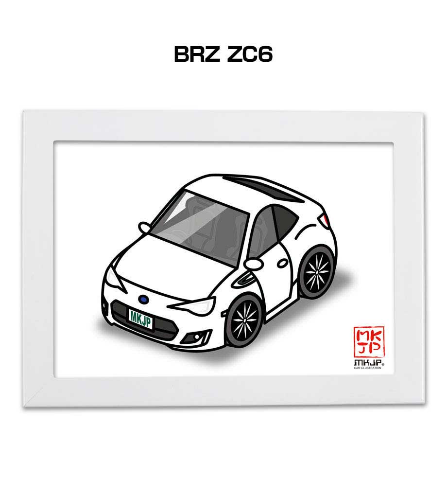 楽天市場 イラストa5 フレーム付き プレゼント 車 納車 祝い 男性 彼氏 メンズ 誕生日 クリスマス スバル Brz Zc6 送料無料 メンテナンスdvdショップ Mkjp