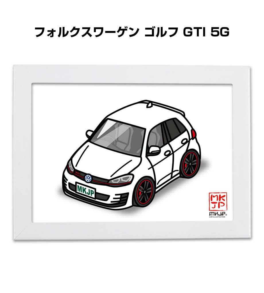 楽天市場 イラストa5 フレーム付き プレゼント 車 納車 祝い 男性 彼氏 メンズ 誕生日 クリスマス 外車 フォルクスワーゲン ゴルフ Gti 5g 送料無料 メンテナンスdvdショップ Mkjp