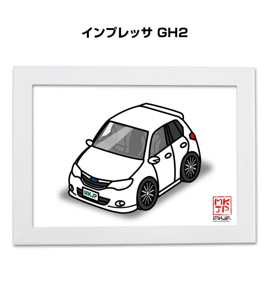 楽天市場 イラストa5 フレーム付き プレゼント 車 納車 祝い 男性 彼氏 メンズ 誕生日 クリスマス スバル インプレッサ Gh2 送料無料 メンテナンスdvdショップ Mkjp