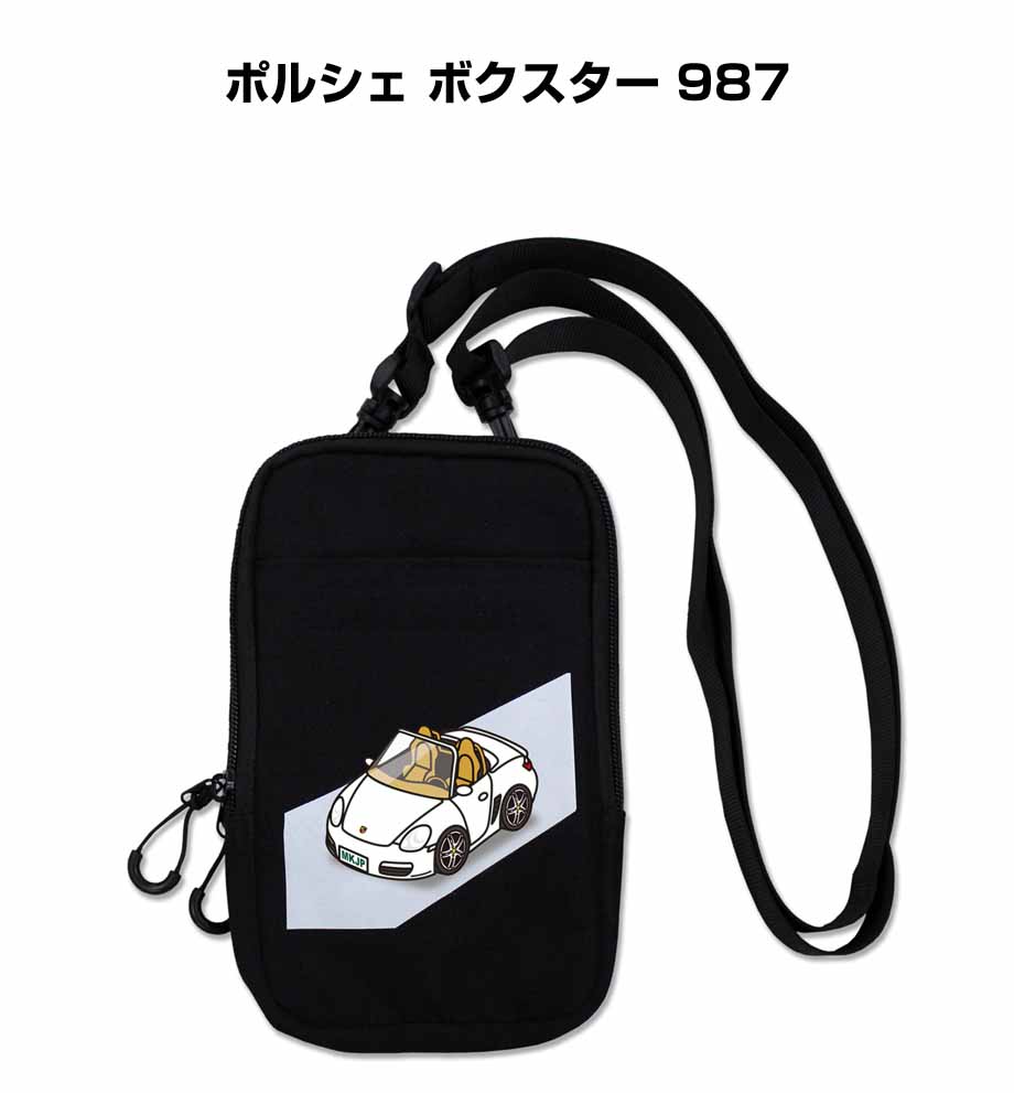 スマホショルダー バッグ スマホポーチ スマホ ショルダー ポーチ 車 車好き 祝い 納車 プレゼント 外車 ポルシェ ボクスター 987