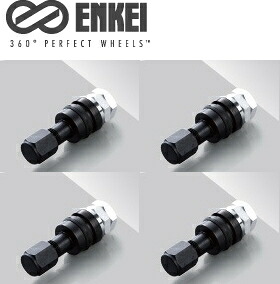 【送料無料】【品番S27A2B】ENKEI アルミ製ブラックエアーバルブ 4本 1台分[キャップ有り] ［普通自動車・軽自動車]｜タイヤ・ホイール専門店　ミクスト