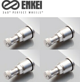 Enkei アルミ製シルバーエアーバルブ エアバルブキャップ 4本 車用品 品番40 450 2615 Enkei ミクスト ホイールに取付できない物もありますので 形状を必ずご確認下さい 普通自動車 軽自動車 タイヤ ホイール専門店 送料無料 1台分 キャップ有り 大好評
