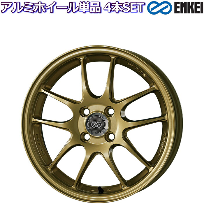 17インチ 5穴 114.3/100 7J/7.5J エンケイ/ENKEI PerformanceLine PF01 ゴールド ホイール単品 4本セット|タイヤ・ホイール専門店 ミクスト