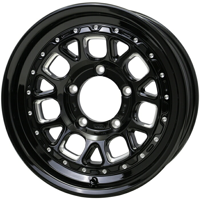 ジムニー/ジムニーシエラ等 16インチ 5穴 139.7 5.5J/6J BARKLEY HARDROCK HURON グロスブラック/マシニング ホイール単品 4本セット|タイヤ・ホイール専門店 ミクスト
