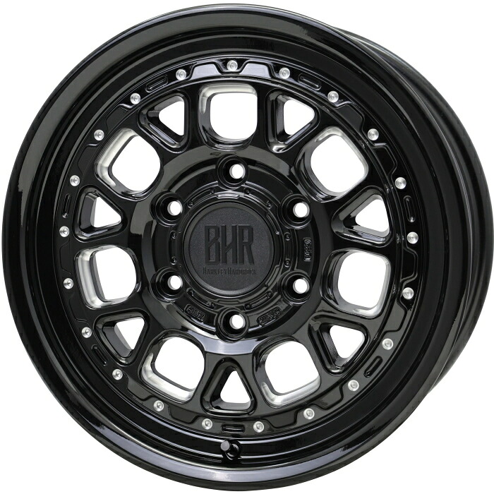 ハイエース/キャラバン等 16インチ 6穴 139.7 6.5J BARKLEY HARDROCK HURON グロスブラック/マシニング ホイール単品 4本セット|タイヤ・ホイール専門店 ミクスト