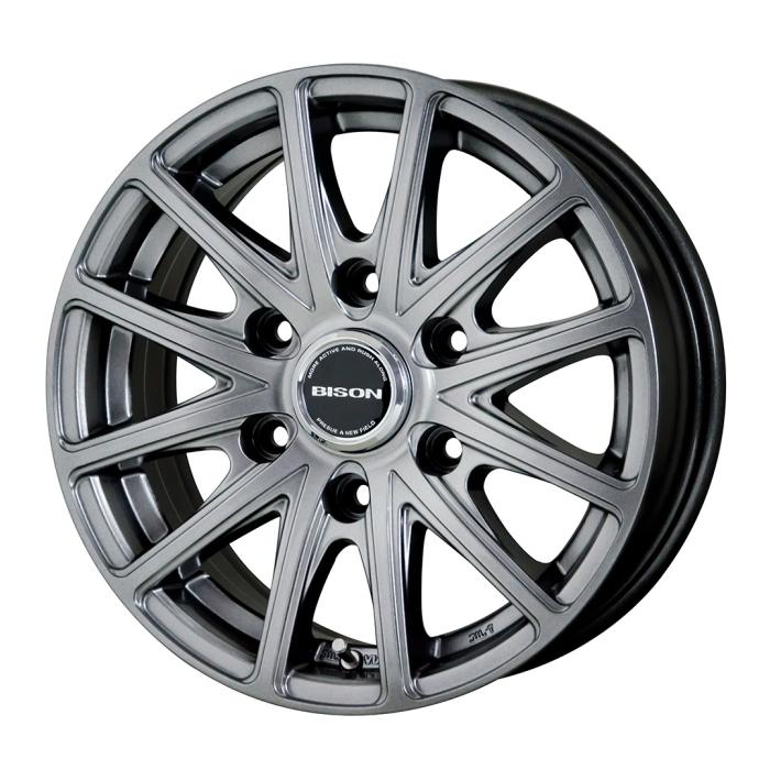 ホイール4本セット 15インチ 6J+44 6H-139.7 BISON BN-01 ダークシルバー｜タイヤ・ホイール専門店　ミクスト