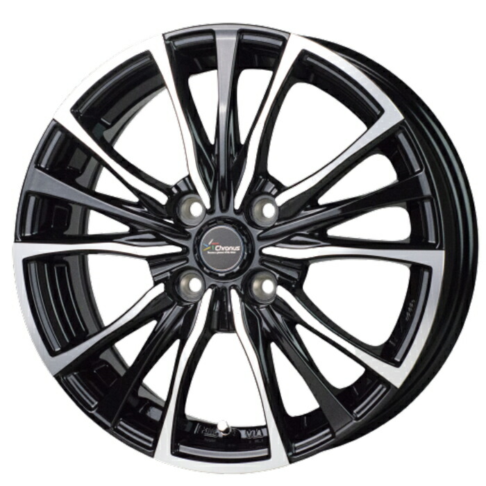 断捨離男爵様用　ブラックホイール 4本セット HOT STUFF（ホットスタッフ） 16インチ 5穴 114.3 6.5J クロノス CH