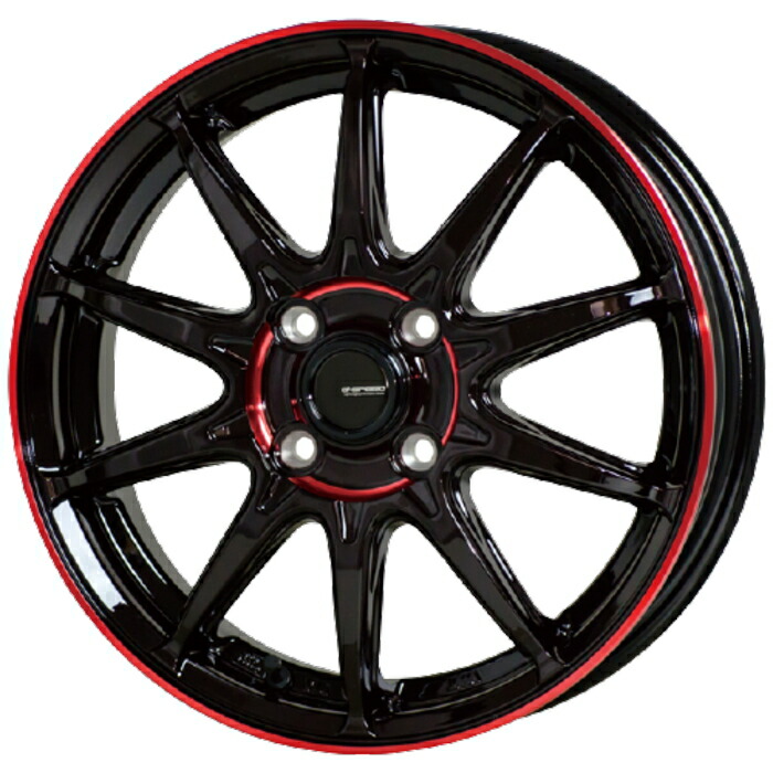 G-SPEED G-08 14インチホイール　4本セット HOT STUFF G-SPEED G08 メタリックブラック 14インチ 4H100 4.5J