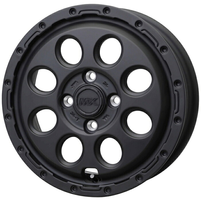 ホイール4本セット 14インチ 5J+35 4H-100 MADCROSS RECON マットブラック｜タイヤ・ホイール専門店　ミクスト