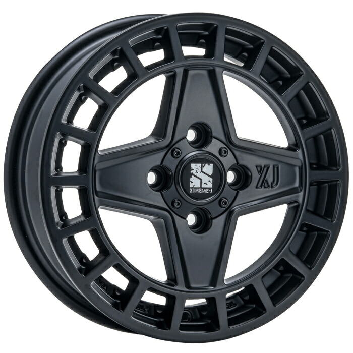 ホイール4本セット 14インチ 4.5J+45 4H-100 XTREME-J QUAD サテンブラック|タイヤ・ホイール専門店 ミクスト