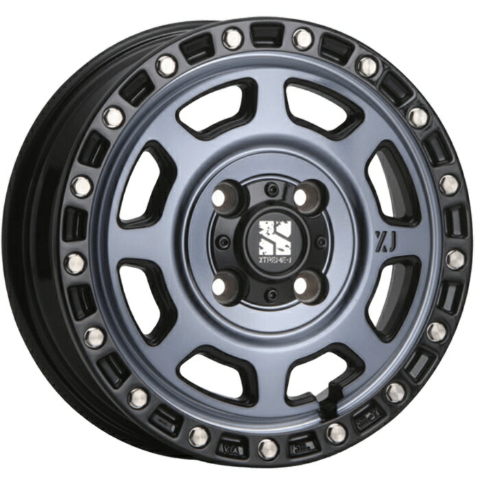ホイール4本セット 13インチ 4B+43 4H-100 XTREME-J XJ07 グロスブラック｜タイヤ・ホイール専門店　ミクスト 46,980円