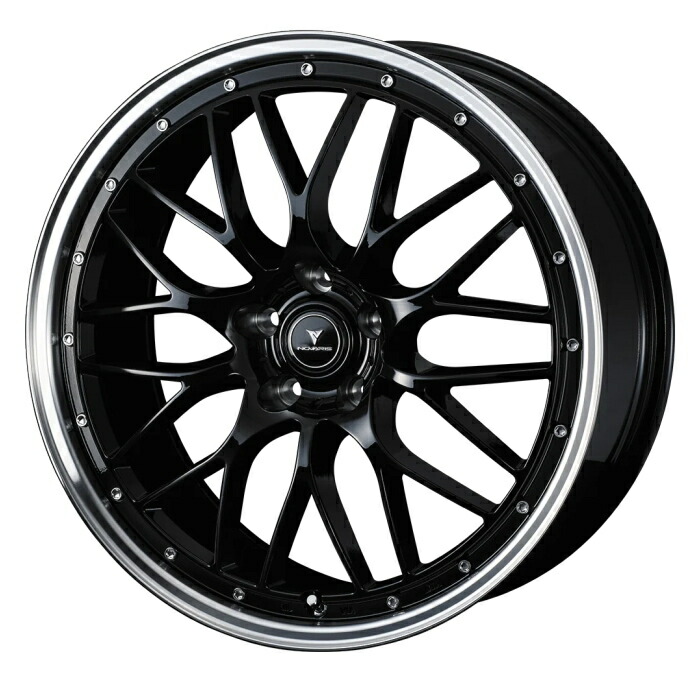 ホイール4本セット 18インチ 7.5J+38 5H-114.3 NOVARIS ASSETE M1 BLACK/RIMPOLISH|タイヤ・ホイール専門店 ミクスト