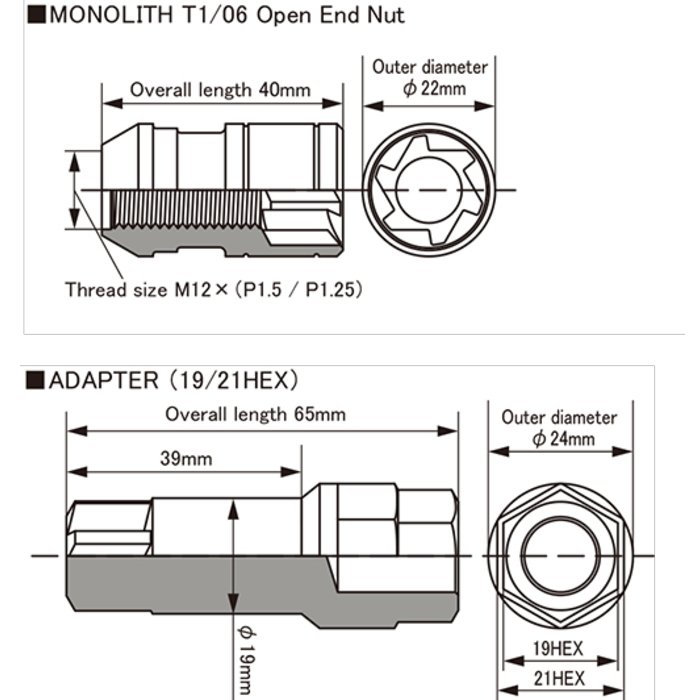 当店一番人気 KYO-EI Kics MONOLITH T1 06 フルロックナット20個 M12×P1.25 P1.5 19HEX 21HEX兼用  qdtek.vn