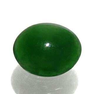 ヒスイ 翡翠 ジェダイト ルース 1.59ct 高彩度 グリーン ミャンマー 瑞浪鉱物展示館 5289｜瑞浪鉱物展示館