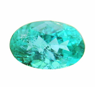 パライバトルマリン ParaibaTourmaline 0.23ct ルース ネオンカラー テリ良好 明るい青緑 Quintos,ブラジル 瑞浪鉱物展示館 6171|瑞浪鉱物展示館