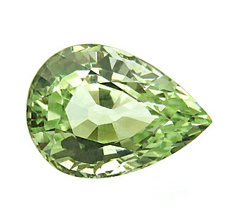 4234 裸石 ルース バナジウムグロッシュラーガーネット 1.08ct ブラックライトでピンクに蛍光 淡緑 ケニア産 瑞浪鉱物展示館|瑞浪鉱物展示館