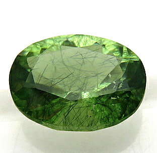 ペリドット (ルドウイジャイトを含む) 裸石 ルース 2.03ct Kashimir パキスタン産 瑞浪鉱物展示館 4775｜瑞浪鉱物展示館
