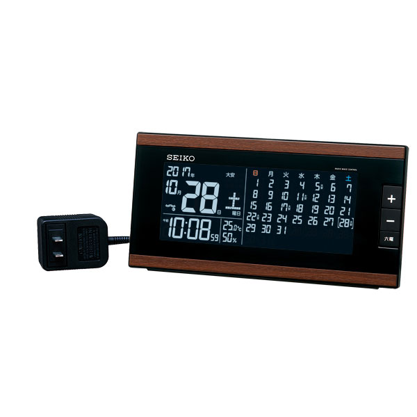 セイコー SEIKO AC100V 交流式 デジタル 電波時計 目覚まし時計 電子音 アラーム DL212B 名入れ対応、有料 取り寄せ品「kaka」｜森本時計店店