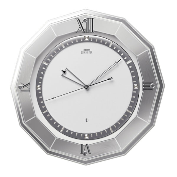 飾りつけ時辰儀 セイコー HS555S  GPS人工衛星電磁波時辰儀 旗幟 SEIKO EMBLEM 文字記号入れ不可 貨物輸送無料 取り寄せ品