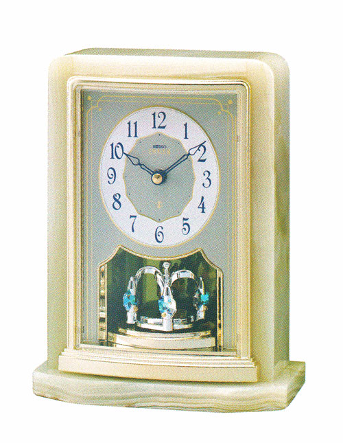 楽天市場】オニキス枠 置き時計 セイコー SEIKO エンブレム 電波時計