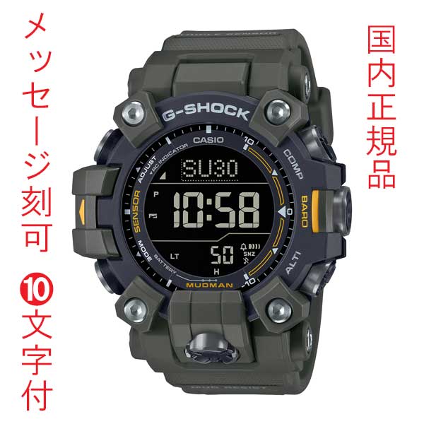 名入れ 名まえ 目じるし 10文字記号付 カシオ Ｇぼうぜん自失 マッドマン ソーラー 電磁波時辰儀 CASIO G-SHOCK GW-9500-3JF 引っくり返る液晶 メンズ 成人男性用 ウオッチ 国内置き目品 取り寄せ品