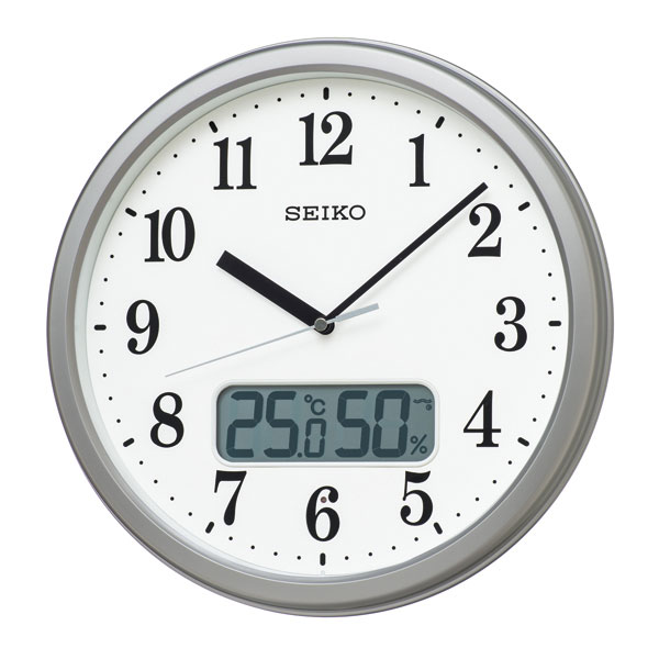 温度・湿度表示付き 電波時計 壁掛け時計 掛時計 KX244S セイコー SEIKO 文字入れ不可