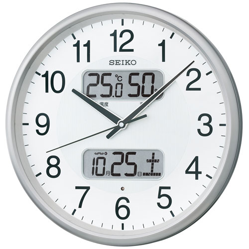 温度・湿度・デジタルカレンダー 電波時計 壁掛け時計 掛時計 KX383S セイコー SEIKO 文字入れ不可