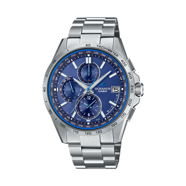 CASIO　カシオ　オシアナス　クロノグラフ　電波ソーラー　チタン　箱付き CASIO カシオ オシアナス クロノグラフ 電波ソーラー チタン 箱付き