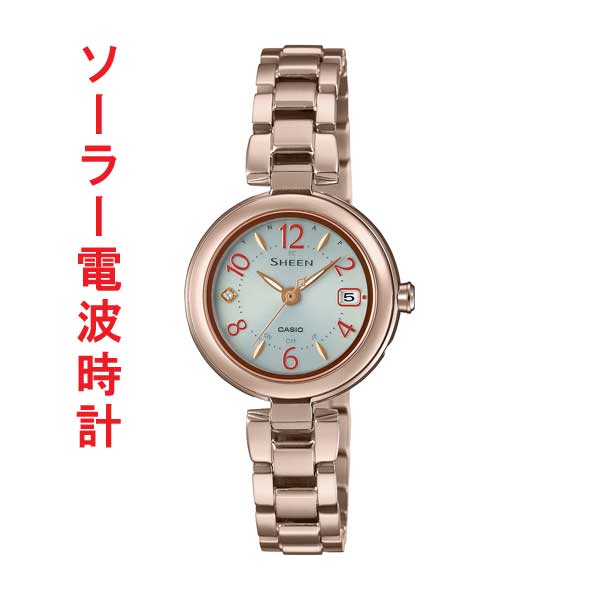 【美品】カシオソーラー電波時計SHW-1501BD-1AJFレディース カシオ、光を集めてきらめく女性向けの小型ソーラー電波ウオッチ