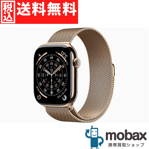 ◆ポイントUP◆※判定△【新品未開封品（未使用）】 SoftBank　Apple Watch Series 11 GPS + Cellularモデル 46mm　MFD74J/A　[ゴールドチタニウムケースとゴールドミラネーゼループ S/M ]　2025年版