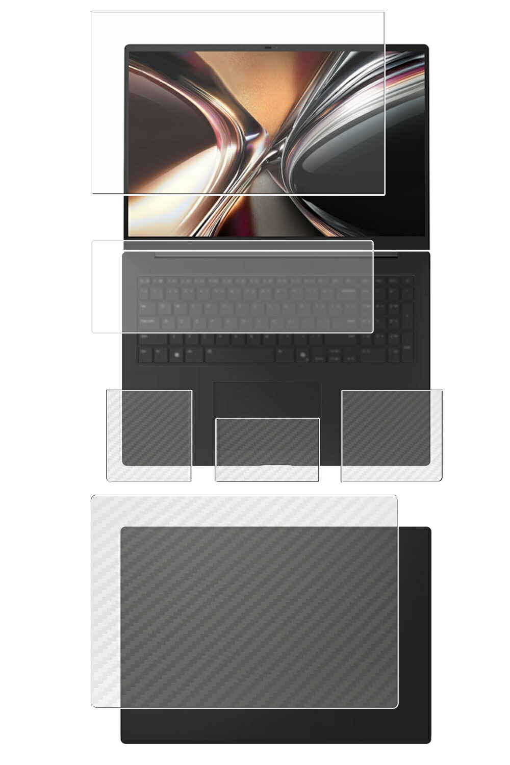 【5点仕掛ける(画面+天板+パームレスト+触れ合うパッド+鍵盤押しかぶせる)】LG gram Pro 16 16Z90U 16Z95U 2026年青写真 用 [N40] 楽になることの5大役立つこと ぼうぜん自失吸いあげる 青色点火装置 とり捨てる 液晶 保護すること 写真フィルム ＋ 炭素調 天板 保護すること写真フィルム 照りかえし押しとどめる 抗菌 水の泡受け答え ★