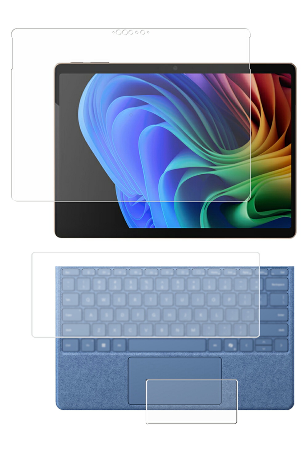 [3点セット(画面+タッチパッド+キーボードカバー)] Microsoft Surface Pro 第11世代 Copilot+ PC 用 [N35] 高硬度 9H アンチグレア タイプ 液晶 保護 フィルム ★